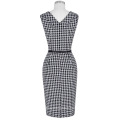 Belle Poque Femmes Sexy Polka Dot 50s 60s Rockabilly Dress Formal Party Business Pencil Dress BP000122-1